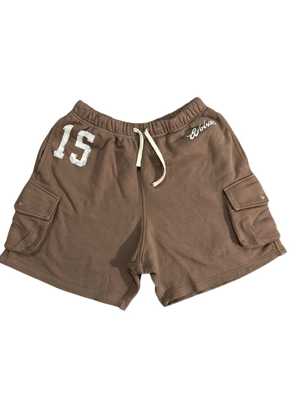Darc Sport Brown Cargo Sweat Shorts Size: Medium NWT